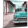 Cuba Fuerte Collection SQ - Turquoise Taxi in Trinidad-Philippe Hugonnard-Mounted Photographic Print