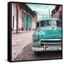 Cuba Fuerte Collection SQ - Turquoise Taxi in Trinidad-Philippe Hugonnard-Framed Stretched Canvas