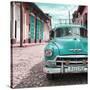 Cuba Fuerte Collection SQ - Turquoise Taxi in Trinidad-Philippe Hugonnard-Stretched Canvas