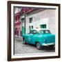 Cuba Fuerte Collection SQ - Turquoise Taxi Pontiac 1953-Philippe Hugonnard-Framed Photographic Print