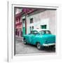 Cuba Fuerte Collection SQ - Turquoise Taxi Pontiac 1953-Philippe Hugonnard-Framed Photographic Print