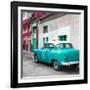 Cuba Fuerte Collection SQ - Turquoise Taxi Pontiac 1953-Philippe Hugonnard-Framed Photographic Print