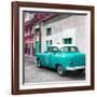 Cuba Fuerte Collection SQ - Turquoise Taxi Pontiac 1953-Philippe Hugonnard-Framed Photographic Print