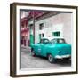 Cuba Fuerte Collection SQ - Turquoise Taxi Pontiac 1953-Philippe Hugonnard-Framed Photographic Print