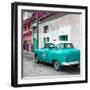 Cuba Fuerte Collection SQ - Turquoise Taxi Pontiac 1953-Philippe Hugonnard-Framed Photographic Print