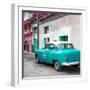 Cuba Fuerte Collection SQ - Turquoise Taxi Pontiac 1953-Philippe Hugonnard-Framed Photographic Print