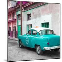 Cuba Fuerte Collection SQ - Turquoise Taxi Pontiac 1953-Philippe Hugonnard-Mounted Photographic Print