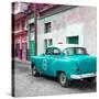 Cuba Fuerte Collection SQ - Turquoise Taxi Pontiac 1953-Philippe Hugonnard-Stretched Canvas