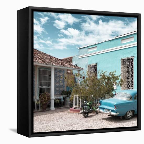 Cuba Fuerte Collection SQ - Turquoise Trinidad-Philippe Hugonnard-Framed Stretched Canvas