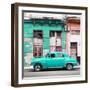 Cuba Fuerte Collection SQ - Turquoise Vintage American Car in Havana-Philippe Hugonnard-Framed Photographic Print