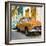 Cuba Fuerte Collection SQ - Two Chevrolet Cars Orange and Turquoise-Philippe Hugonnard-Framed Photographic Print