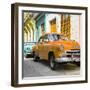 Cuba Fuerte Collection SQ - Two Chevrolet Cars Orange and Turquoise-Philippe Hugonnard-Framed Photographic Print