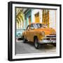 Cuba Fuerte Collection SQ - Two Chevrolet Cars Orange and Turquoise-Philippe Hugonnard-Framed Photographic Print