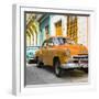 Cuba Fuerte Collection SQ - Two Chevrolet Cars Orange and Turquoise-Philippe Hugonnard-Framed Photographic Print