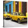 Cuba Fuerte Collection SQ - Two Yellow Cars in Havana-Philippe Hugonnard-Stretched Canvas