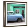 Cuba Fuerte Collection SQ - Vintage Blue Car of Havana-Philippe Hugonnard-Framed Photographic Print