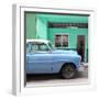 Cuba Fuerte Collection SQ - Vintage Blue Car of Havana-Philippe Hugonnard-Framed Photographic Print