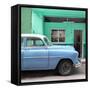 Cuba Fuerte Collection SQ - Vintage Blue Car of Havana-Philippe Hugonnard-Framed Stretched Canvas