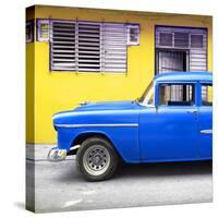 Cuba Fuerte Collection SQ - Vintage Cuban Blue Car-Philippe Hugonnard-Stretched Canvas