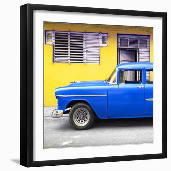 Cuba Fuerte Collection SQ - Vintage Cuban Blue Car-Philippe Hugonnard-Framed Photographic Print