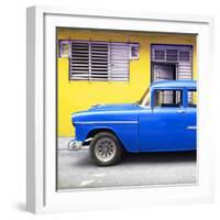 Cuba Fuerte Collection SQ - Vintage Cuban Blue Car-Philippe Hugonnard-Framed Photographic Print