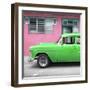 Cuba Fuerte Collection SQ - Vintage Cuban Green Car-Philippe Hugonnard-Framed Photographic Print