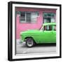 Cuba Fuerte Collection SQ - Vintage Cuban Green Car-Philippe Hugonnard-Framed Photographic Print