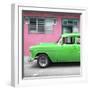 Cuba Fuerte Collection SQ - Vintage Cuban Green Car-Philippe Hugonnard-Framed Photographic Print