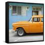 Cuba Fuerte Collection SQ - Vintage Cuban Orange Car-Philippe Hugonnard-Framed Stretched Canvas