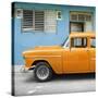 Cuba Fuerte Collection SQ - Vintage Cuban Orange Car-Philippe Hugonnard-Stretched Canvas