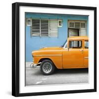 Cuba Fuerte Collection SQ - Vintage Cuban Orange Car-Philippe Hugonnard-Framed Photographic Print