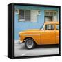 Cuba Fuerte Collection SQ - Vintage Cuban Orange Car-Philippe Hugonnard-Framed Stretched Canvas