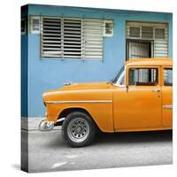 Cuba Fuerte Collection SQ - Vintage Cuban Orange Car-Philippe Hugonnard-Stretched Canvas