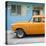 Cuba Fuerte Collection SQ - Vintage Cuban Orange Car-Philippe Hugonnard-Stretched Canvas