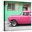 Cuba Fuerte Collection SQ - Vintage Cuban Pink Car-Philippe Hugonnard-Stretched Canvas