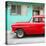 Cuba Fuerte Collection SQ - Vintage Cuban Red Car-Philippe Hugonnard-Stretched Canvas