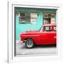 Cuba Fuerte Collection SQ - Vintage Cuban Red Car-Philippe Hugonnard-Framed Photographic Print