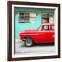 Cuba Fuerte Collection SQ - Vintage Cuban Red Car-Philippe Hugonnard-Framed Photographic Print