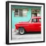 Cuba Fuerte Collection SQ - Vintage Cuban Red Car-Philippe Hugonnard-Framed Photographic Print