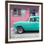 Cuba Fuerte Collection SQ - Vintage Cuban Turquoise Car-Philippe Hugonnard-Framed Photographic Print