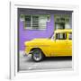 Cuba Fuerte Collection SQ - Vintage Cuban Yellow Car-Philippe Hugonnard-Framed Photographic Print