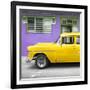 Cuba Fuerte Collection SQ - Vintage Cuban Yellow Car-Philippe Hugonnard-Framed Photographic Print