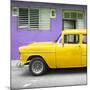 Cuba Fuerte Collection SQ - Vintage Cuban Yellow Car-Philippe Hugonnard-Mounted Photographic Print