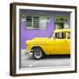Cuba Fuerte Collection SQ - Vintage Cuban Yellow Car-Philippe Hugonnard-Framed Photographic Print