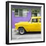 Cuba Fuerte Collection SQ - Vintage Cuban Yellow Car-Philippe Hugonnard-Framed Photographic Print