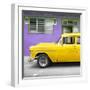 Cuba Fuerte Collection SQ - Vintage Cuban Yellow Car-Philippe Hugonnard-Framed Photographic Print