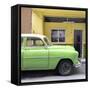 Cuba Fuerte Collection SQ - Vintage Green Car of Havana-Philippe Hugonnard-Framed Stretched Canvas