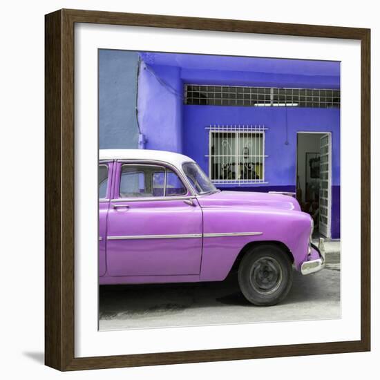 Cuba Fuerte Collection SQ - Vintage Hot Pink Car of Havana-Philippe Hugonnard-Framed Photographic Print