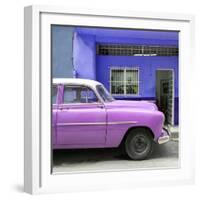 Cuba Fuerte Collection SQ - Vintage Hot Pink Car of Havana-Philippe Hugonnard-Framed Photographic Print