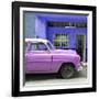 Cuba Fuerte Collection SQ - Vintage Hot Pink Car of Havana-Philippe Hugonnard-Framed Photographic Print